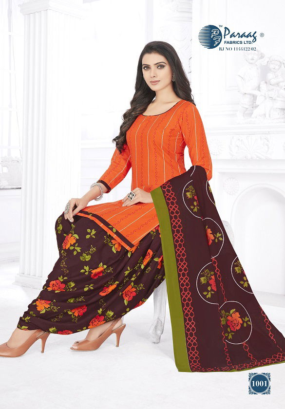 Paraag Mahi 3 Regular Wear Printed Designer Cotton Dress Material Collection 
